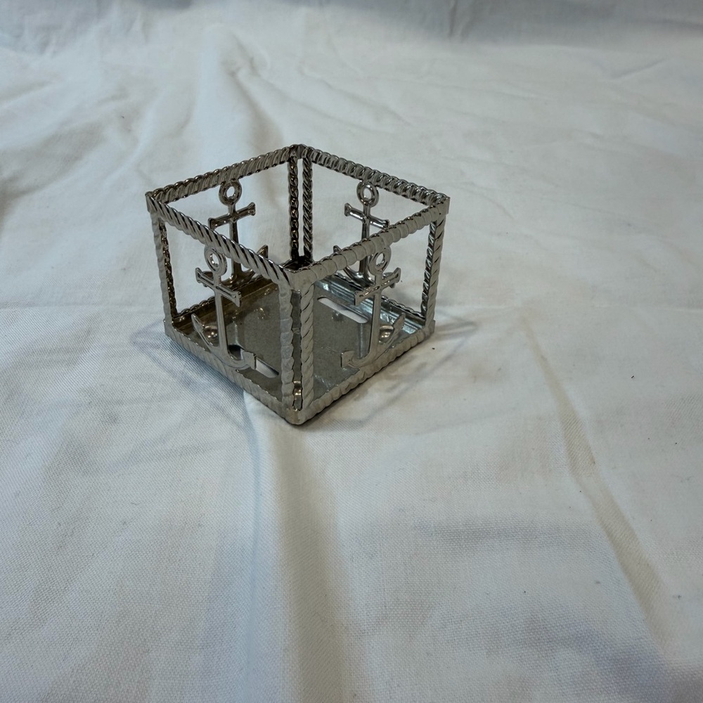 Silver Anchor Design Decorative Box